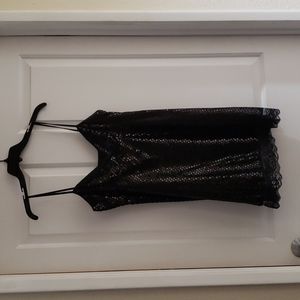 Black sequined holiday/NYE dress, Express size 8